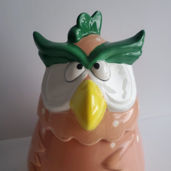 Vintage Ceramic Owl Cookie Jar Countertop Food Snacks Storage Cute Whimsy Fun - Picture 4 of 15